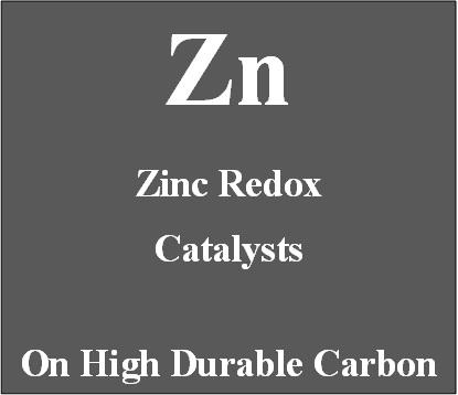 Zinc Redox Catalysts on high durable carbon for Metal Air batteries