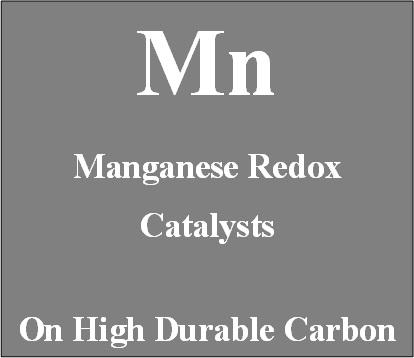 Manganese redox catalyst on high durable carbon
