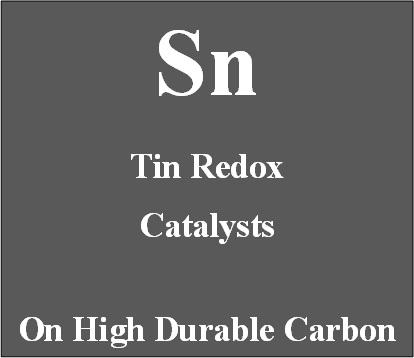 Tin Redox Catalysts on high durable carbon for Metal Air batteries